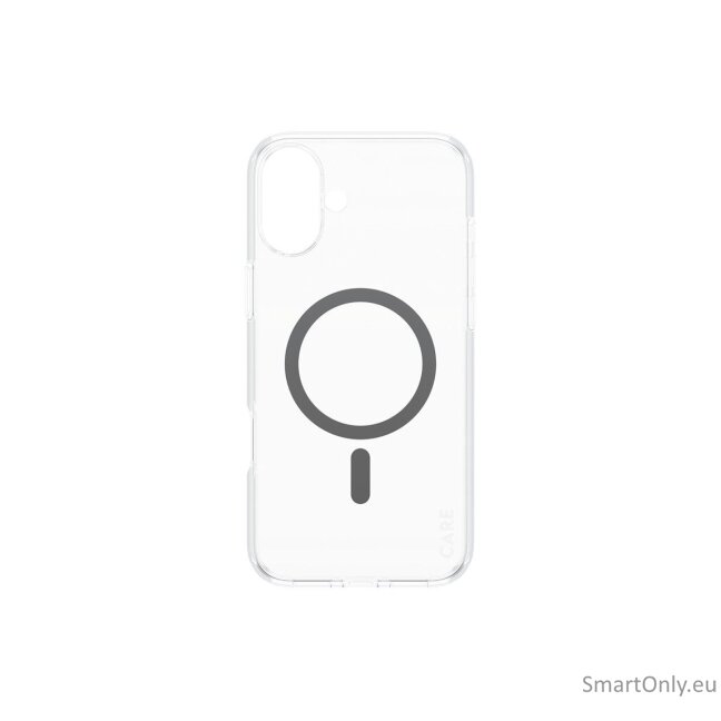 CARE by PanzerGlass Case Flagship | Back protection | Apple | iPhone 16 Plus | Recycled plastic | Transparent/Black | MagSafe 4 CARE by PanzerGlass Case Flagship | Back protection | Apple | iPhone 16 Plus | Recycled plastic | Transparent/Black | MagSafe 4