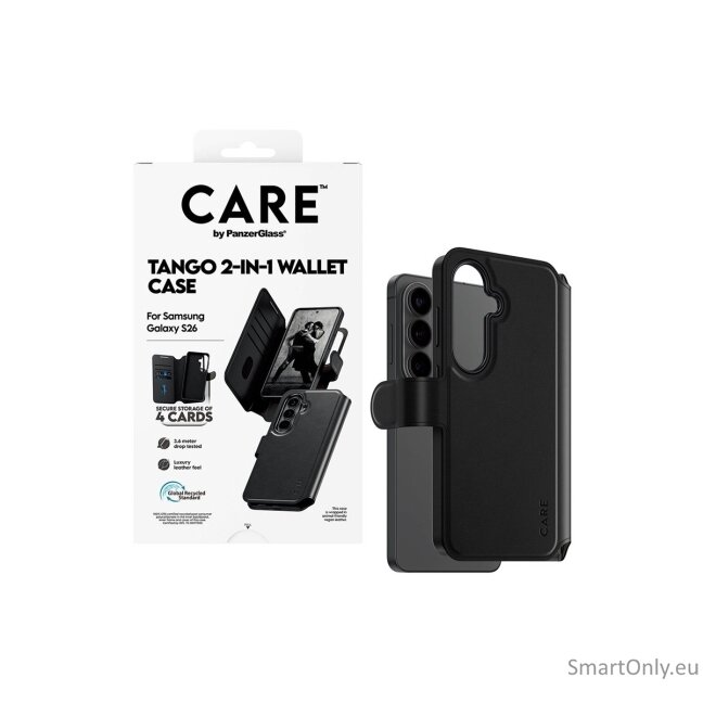 CARE by PanzerGlass Tango 2-in-1 Wallet Case w. Qi Samsung New Galaxy S26 | PanzerGlass 4