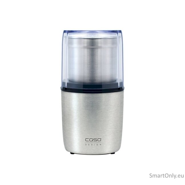 Caso | Electric coffee grinder | 1830 | 200 W W | Lid safety switch | Number of cups 8 pc(s) | Stainless steel 4 Caso | Electric coffee grinder | 1830 | 200 W W | Lid safety switch | Number of cups 8 pc(s) | Stainless steel 4