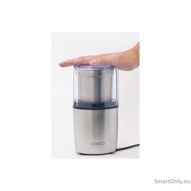 Caso | Electric coffee grinder | 1830 | 200 W W | Lid safety switch | Number of cups 8 pc(s) | Stainless steel 6 Caso | Electric coffee grinder | 1830 | 200 W W | Lid safety switch | Number of cups 8 pc(s) | Stainless steel 6