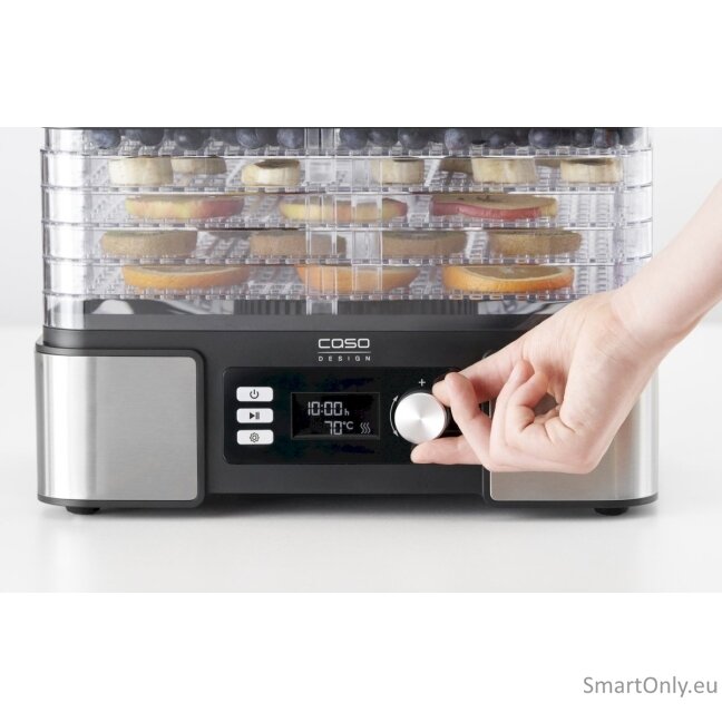 Caso Food Dehydrator DH 450 Power 370-450 W Number of trays 5 Temperature control Integrated timer Black/Stainless Steel 3