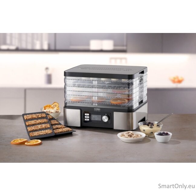 Caso Food Dehydrator DH 450 Power 370-450 W Number of trays 5 Temperature control Integrated timer Black/Stainless Steel 4 Caso Food Dehydrator DH 450 Power 370-450 W Number of trays 5 Temperature control Integrated timer Black/Stainless Steel 4