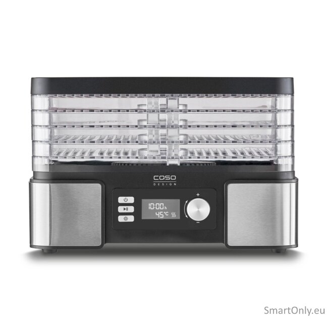 Caso Food Dehydrator DH 450 Power 370-450 W Number of trays 5 Temperature control Integrated timer Black/Stainless Steel Caso Food Dehydrator DH 450 Power 370-450 W Number of trays 5 Temperature control Integrated timer Black/Stainless Steel