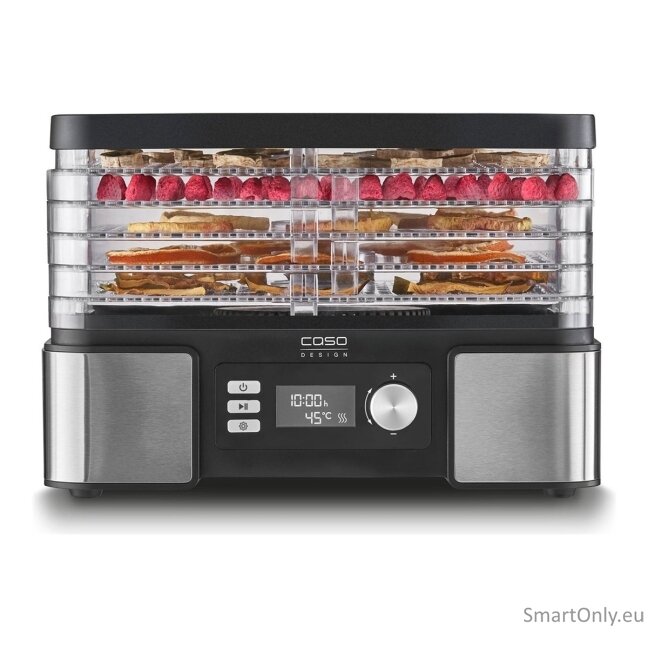 Caso Food Dehydrator DH 450 Power 370-450 W Number of trays 5 Temperature control Integrated timer Black/Stainless Steel 7 Caso Food Dehydrator DH 450 Power 370-450 W Number of trays 5 Temperature control Integrated timer Black/Stainless Steel 7