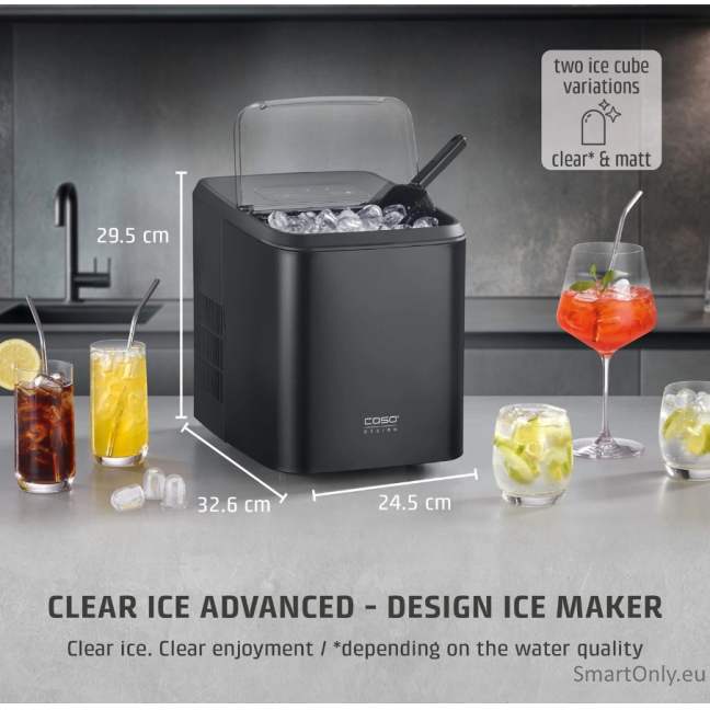 Caso Ice Cube Maker | Clear Ice Advanced | Power 130 W | Capacity 1.5 L | Matt Black 1