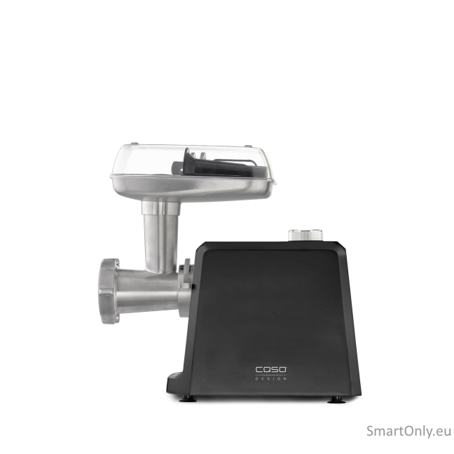 Caso | Meat Mincer | FW 2500 | Black | 2500 W | Number of speeds 2 | Throughput (kg/min) 2.5 | 3 stainless steel cutting plates (3 mm, 5 mm and 8 mm), Sausage filler, Cookie attachment with 4 moulds, Stuffer 1 Caso | Meat Mincer | FW 2500 | Black | 2500 W | Number of speeds 2 | Throughput (kg/min) 2.5 | 3 stainless steel cutting plates (3 mm, 5 mm and 8 mm), Sausage filler, Cookie attachment with 4 moulds, Stuffer 1
