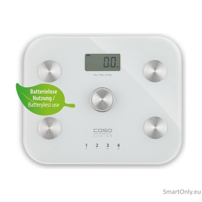 Caso | Scale | BodyEnergy Fit | Maximum weight (capacity) 150 kg | Accuracy 100 g | White 5