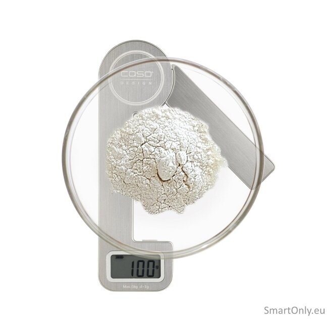 Caso | Scales | KitchenEcostyle | Maximum weight (capacity) 5 kg | Graduation 1 g | Display type LCD | Stainless steel 4 Caso | Scales | KitchenEcostyle | Maximum weight (capacity) 5 kg | Graduation 1 g | Display type LCD | Stainless steel 4