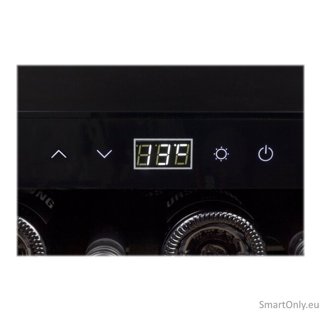Caso | Wine cooler | WineSafe 18 EB | Energy efficiency class G | Built-in | Bottles capacity 18 bottles | Cooling type Compressor technology | Black 10 Caso | Wine cooler | WineSafe 18 EB | Energy efficiency class G | Built-in | Bottles capacity 18 bottles | Cooling type Compressor technology | Black 10