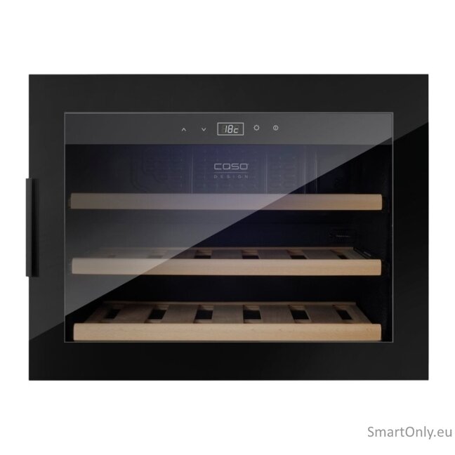 Caso | Wine cooler | WineSafe 18 EB | Energy efficiency class G | Built-in | Bottles capacity 18 bottles | Cooling type Compressor technology | Black 3 Caso | Wine cooler | WineSafe 18 EB | Energy efficiency class G | Built-in | Bottles capacity 18 bottles | Cooling type Compressor technology | Black 3