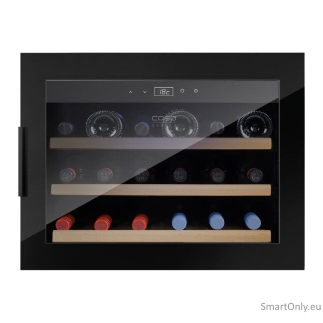 Caso | Wine cooler | WineSafe 18 EB | Energy efficiency class G | Built-in | Bottles capacity 18 bottles | Cooling type Compressor technology | Black 4 Caso | Wine cooler | WineSafe 18 EB | Energy efficiency class G | Built-in | Bottles capacity 18 bottles | Cooling type Compressor technology | Black 4