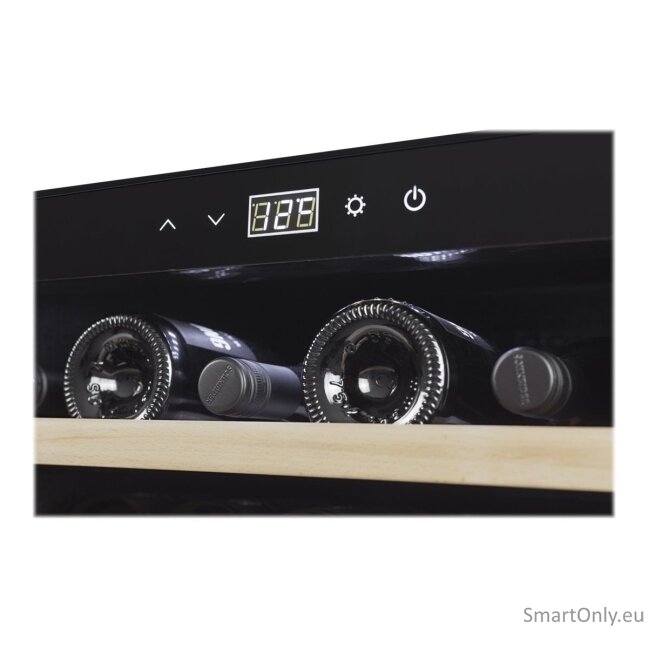 Caso | Wine cooler | WineSafe 18 EB | Energy efficiency class G | Built-in | Bottles capacity 18 bottles | Cooling type Compressor technology | Black 9 Caso | Wine cooler | WineSafe 18 EB | Energy efficiency class G | Built-in | Bottles capacity 18 bottles | Cooling type Compressor technology | Black 9