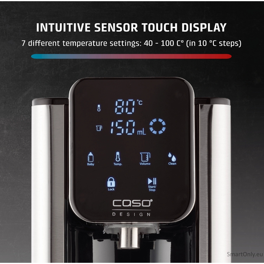 Caso HW 666 Inox | Turbo Hot Water Dispenser | Electric | 2200-2600 W | 2.7 L | Plastic/Stainless Steel | Stainless steel/Black 3