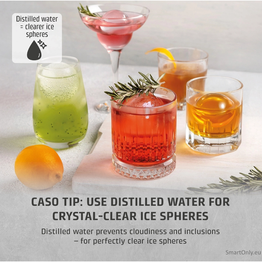 Caso Ice Cube Maker | Clear Ice Advanced | Power 130 W | Capacity 1.5 L | Matt Black 10