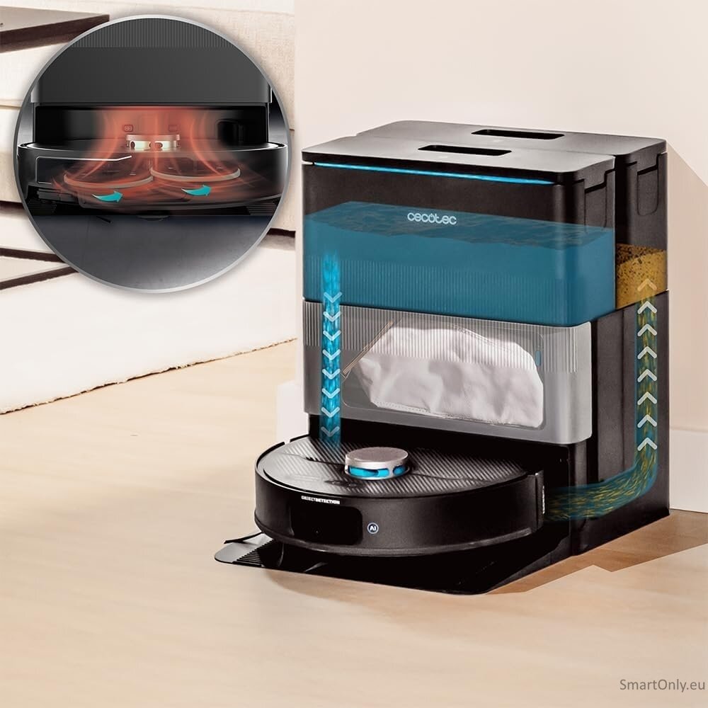 Cecotec Conga X70 | Robot Vacuum Cleaner | Operating time (max) 240 min | Wet&Dry | 5200 mAh | 15000 Pa | Black 5