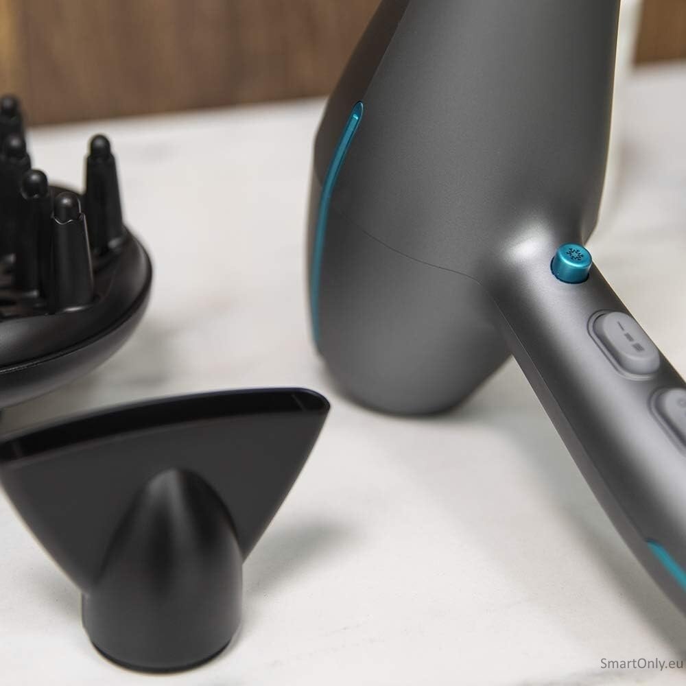 Cecotec Hair dryer | IoniCare 5300 Maxi Aura Black | 2200 W | Number of temperature settings 3 | Ionic function | Black/Grey | Diffuser nozzle 4 Cecotec Hair dryer | IoniCare 5300 Maxi Aura Black | 2200 W | Number of temperature settings 3 | Ionic function | Black/Grey | Diffuser nozzle 4