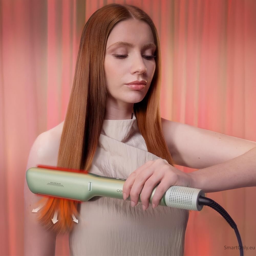 Cecotec Hair Straightener | Air Lisse Champagne | Ceramic heating system | Ionic function | Temperature (max) 230 °C | Temperature (min) 100 °C | Number of heating levels 3 | 1600 W | Champagne 4