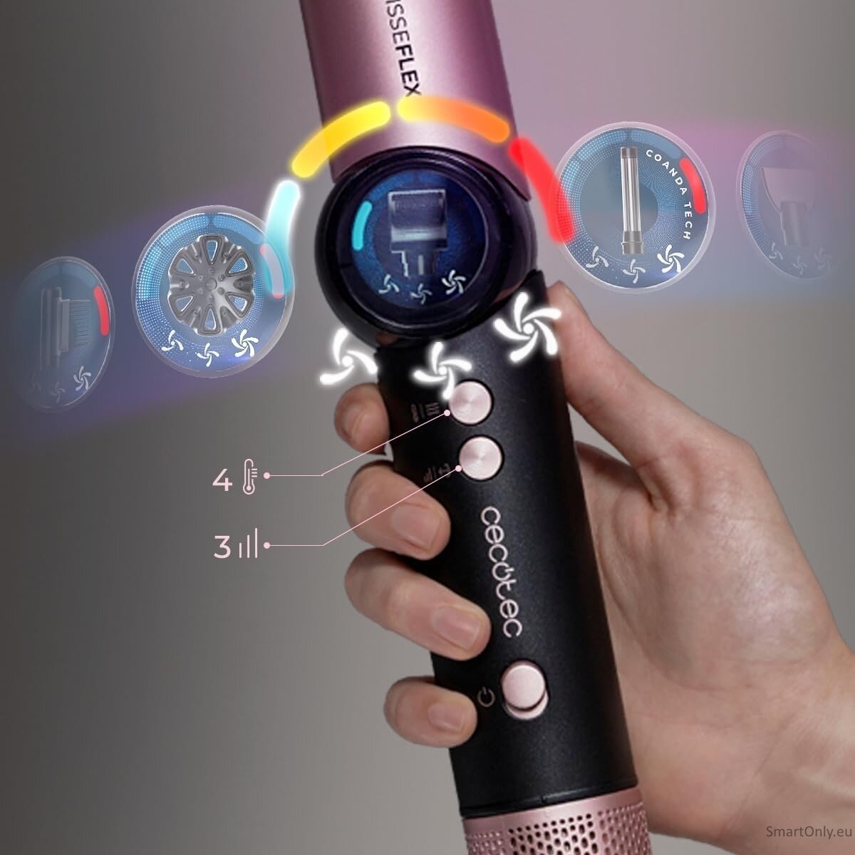 Cecotec Styling Brush | AirGlam 14in1 Flex Black | Ion conditioning | Barrel diameter 32 mm/35 mm | 1400 W | Black 2 Cecotec Styling Brush | AirGlam 14in1 Flex Black | Ion conditioning | Barrel diameter 32 mm/35 mm | 1400 W | Black 2