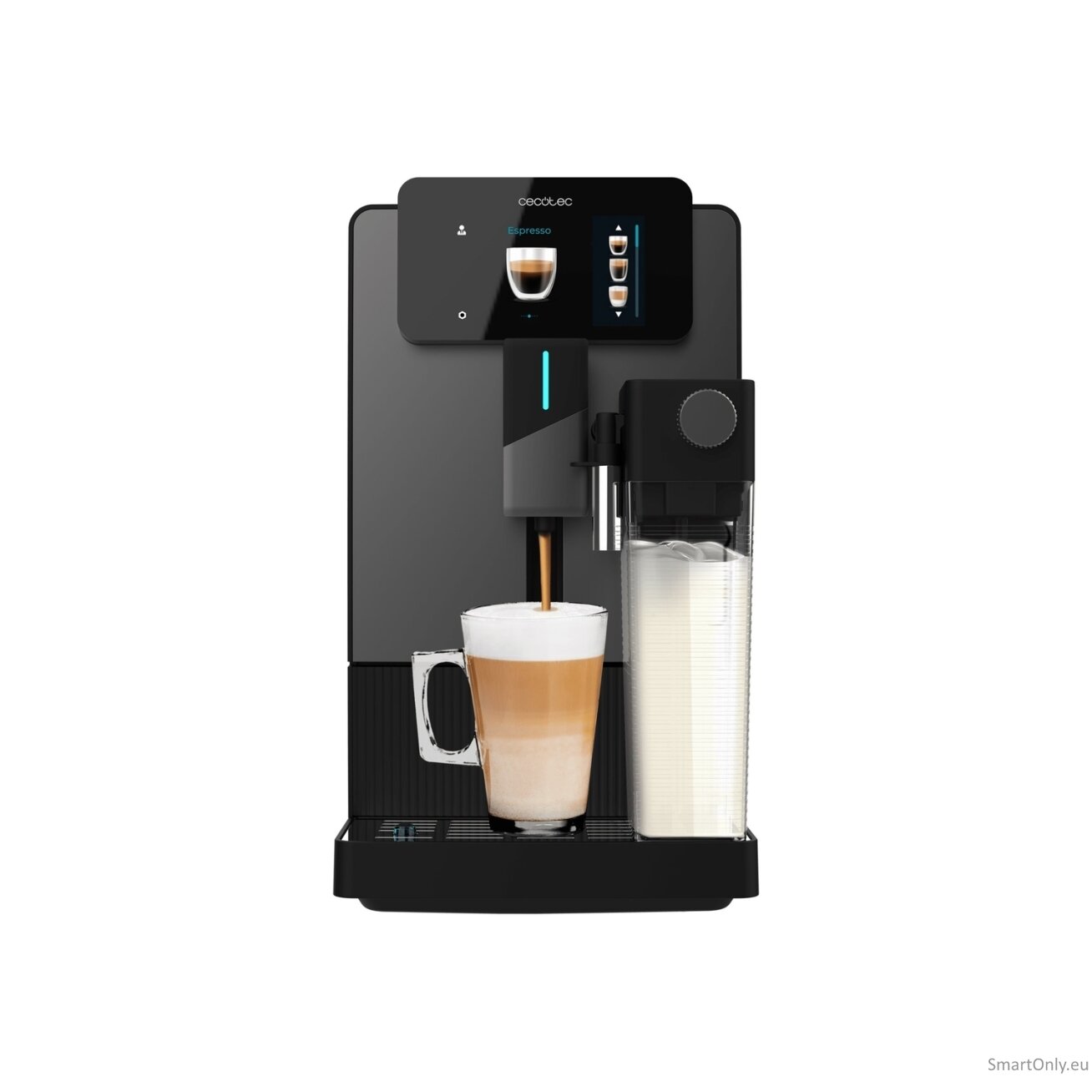 Cecotec Coffee machine | Cremmaet Latte Touch | Pump pressure 19 bar | Built-in milk frother | Super-automatic | Black | 1500 W Cecotec Coffee machine | Cremmaet Latte Touch | Pump pressure 19 bar | Built-in milk frother | Super-automatic | Black | 1500 W