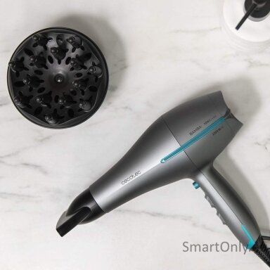 Cecotec Hair dryer | IoniCare 5300 Maxi Aura Black | 2200 W | Number of temperature settings 3 | Ionic function | Black/Grey | Diffuser nozzle Cecotec Hair dryer | IoniCare 5300 Maxi Aura Black | 2200 W | Number of temperature settings 3 | Ionic function | Black/Grey | Diffuser nozzle