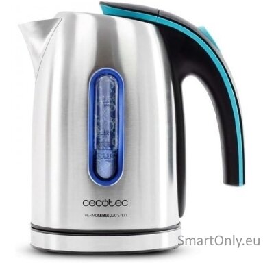 Cecotec Kettle | ThermoSense 220 Steel | Electric | 1630 W | 1.2 L | Stainless Steel | 360° rotational base | Stainless Steel