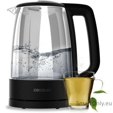 Cecotec Kettle | ThermoSense 320 Clear | 2200 W | Electric | 1.7 L | Glass | 360° rotational base | Black/Transparent Cecotec Kettle | ThermoSense 320 Clear | 2200 W | Electric | 1.7 L | Glass | 360° rotational base | Black/Transparent