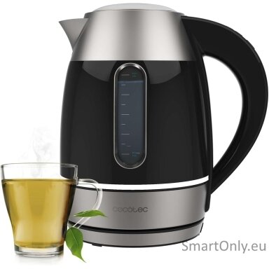 Cecotec Kettle | Thermosense 400 VisionLight | Electric | 2200 W | 1.7 L | Stainless steel | 360° rotational base | Black/Stainless steel