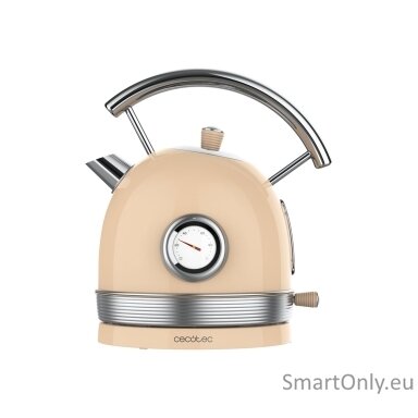 Cecotec Kettle | ThermoSense 420 Vintage | 2200 W | Electric | 1.8 L | Stainless steel | 360° rotational base | Light Beige