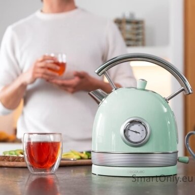 Cecotec Kettle | ThermoSense 420 Vintage | 2200 W | Electric | 1.8 L | Stainless steel | 360° rotational base | Light Green