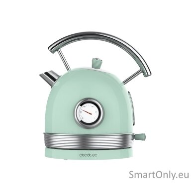 Cecotec Kettle | ThermoSense 420 Vintage | 2200 W | Electric | 1.8 L | Stainless steel | 360° rotational base | Light Green