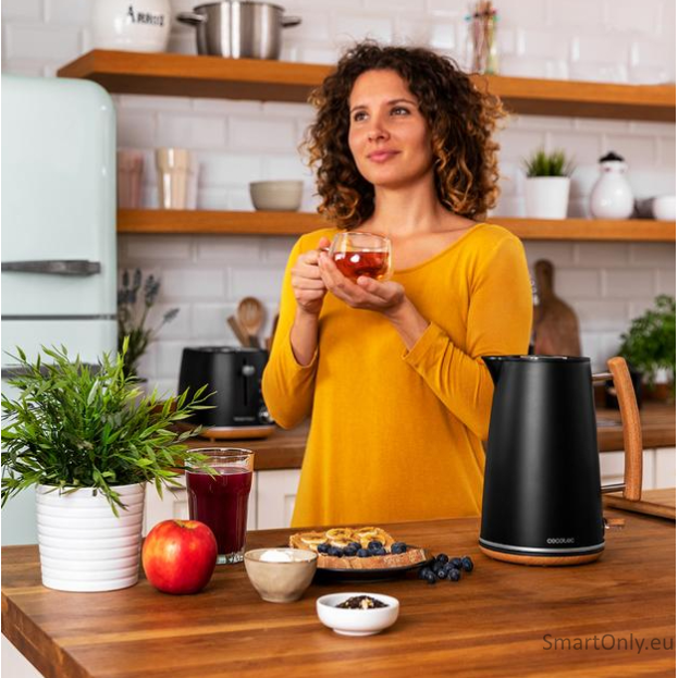 Cecotec Kettle | ThermoSense 400 | Electric | 3000 W | 1.7 L | Stainless steel/BPA | 360° rotational base | Black Woody 4 Cecotec Kettle | ThermoSense 400 | Electric | 3000 W | 1.7 L | Stainless steel/BPA | 360° rotational base | Black Woody 4