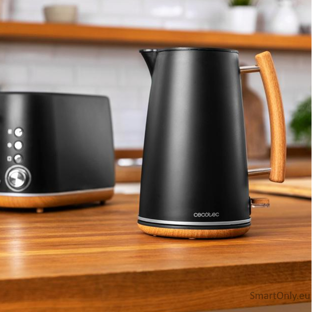 Cecotec Kettle | ThermoSense 400 | Electric | 3000 W | 1.7 L | Stainless steel/BPA | 360° rotational base | Black Woody 3 Cecotec Kettle | ThermoSense 400 | Electric | 3000 W | 1.7 L | Stainless steel/BPA | 360° rotational base | Black Woody 3