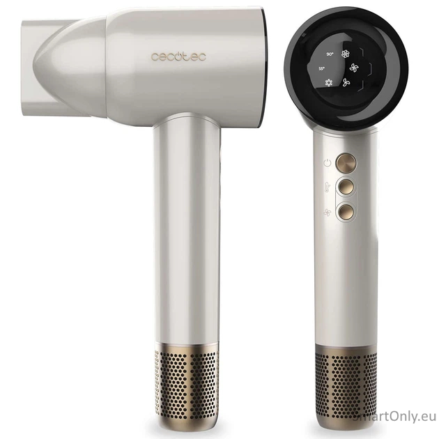 Cecotec Hair dryer | DryGlam Waves Champagne | 1600 W | Number of temperature settings 3 | Ionic function | Champagne | Diffuser nozzle 2 Cecotec Hair dryer | DryGlam Waves Champagne | 1600 W | Number of temperature settings 3 | Ionic function | Champagne | Diffuser nozzle 2