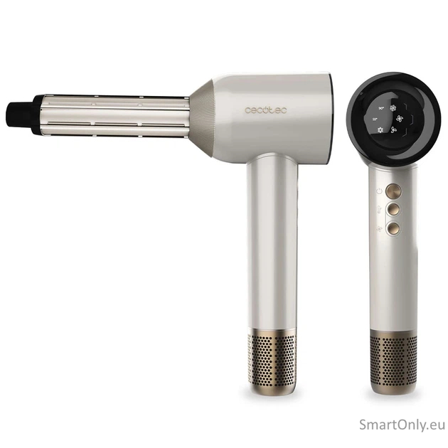 Cecotec Hair dryer | DryGlam Waves Champagne | 1600 W | Number of temperature settings 3 | Ionic function | Champagne | Diffuser nozzle 3 Cecotec Hair dryer | DryGlam Waves Champagne | 1600 W | Number of temperature settings 3 | Ionic function | Champagne | Diffuser nozzle 3
