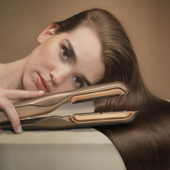 Cecotec Air Straightener | AirLisse 2in1 ForceDry Champagne | Ceramic heating system | Number of heating levels 4 | 1000 W | Beige 4 Cecotec Air Straightener | AirLisse 2in1 ForceDry Champagne | Ceramic heating system | Number of heating levels 4 | 1000 W | Beige 4