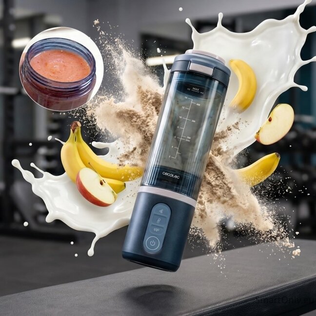 Cecotec Blender | Power Titanium Shake2Go | Portable | 180 W | Jar material BPA-free | Jar capacity 0.6 L | Lagoon 2