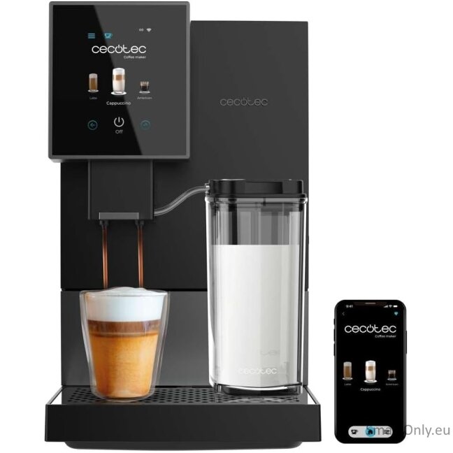 Cecotec Coffee Maker | Cremmaet Compactccino Connected | Pump pressure 19 bar | Built-in milk frother | Super-automatic | Black 2 Cecotec Coffee Maker | Cremmaet Compactccino Connected | Pump pressure 19 bar | Built-in milk frother | Super-automatic | Black 2