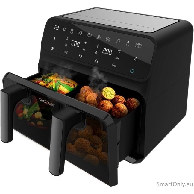 Cecotec Double hot air fryer | Cecofry Advance 9000 Window | Power 2200 W | Capacity 9 L | Black 1 Cecotec Double hot air fryer | Cecofry Advance 9000 Window | Power 2200 W | Capacity 9 L | Black 1
