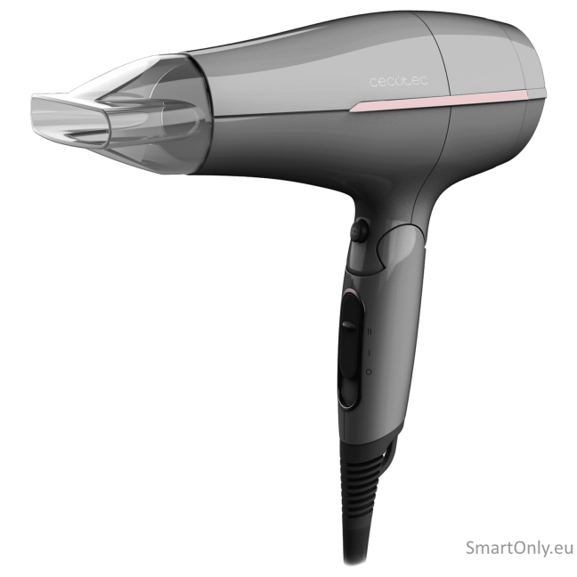 Cecotec Hair dryer | IoniCare Power&Go Heaven | 2000 W | Number of temperature settings 2 | Ionic function | Diffuser nozzle | Grey 1