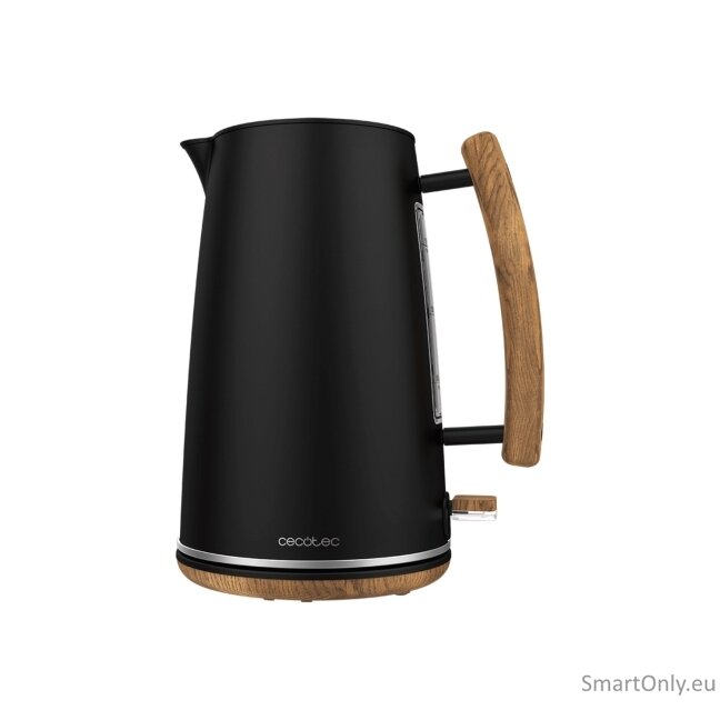 Cecotec Kettle | ThermoSense 400 | Electric | 3000 W | 1.7 L | Stainless steel/BPA | 360° rotational base | Black Woody 6