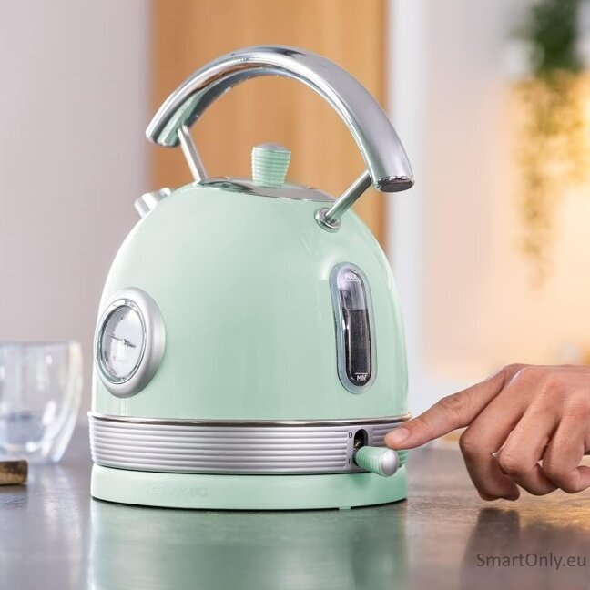 Cecotec Kettle | ThermoSense 420 Vintage | 2200 W | Electric | 1.8 L | Stainless steel | 360° rotational base | Light Green 2 Cecotec Kettle | ThermoSense 420 Vintage | 2200 W | Electric | 1.8 L | Stainless steel | 360° rotational base | Light Green 2