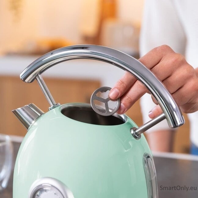 Cecotec Kettle | ThermoSense 420 Vintage | 2200 W | Electric | 1.8 L | Stainless steel | 360° rotational base | Light Green 5 Cecotec Kettle | ThermoSense 420 Vintage | 2200 W | Electric | 1.8 L | Stainless steel | 360° rotational base | Light Green 5