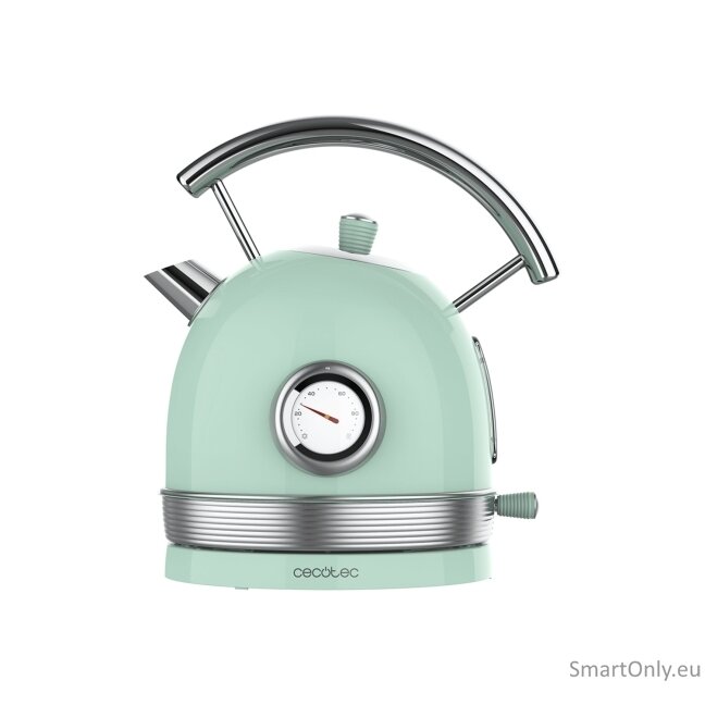Cecotec Kettle | ThermoSense 420 Vintage | 2200 W | Electric | 1.8 L | Stainless steel | 360° rotational base | Light Green Cecotec Kettle | ThermoSense 420 Vintage | 2200 W | Electric | 1.8 L | Stainless steel | 360° rotational base | Light Green