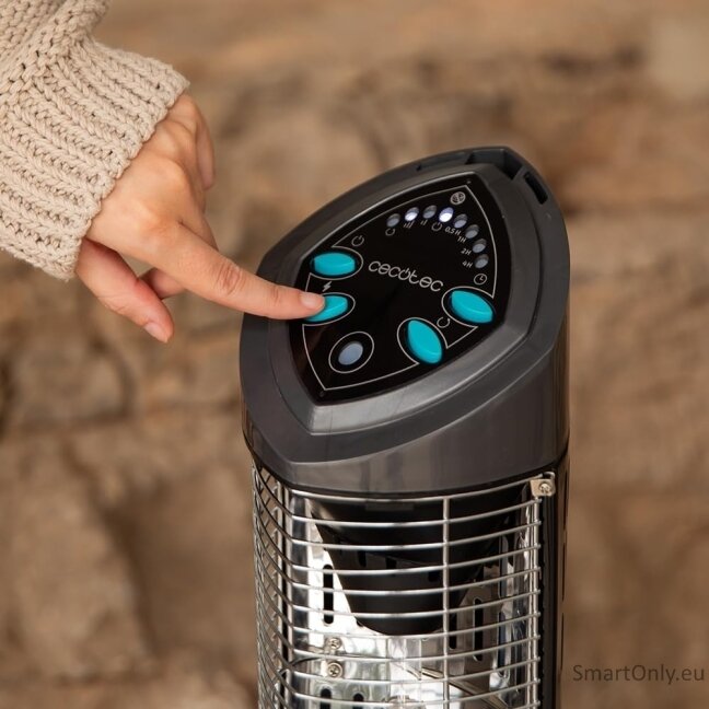 Cecotec ReadyWarm 1000 Power Tower | Halogen Heater | 1000 W | Number of power levels 2 | Black | IP55 3