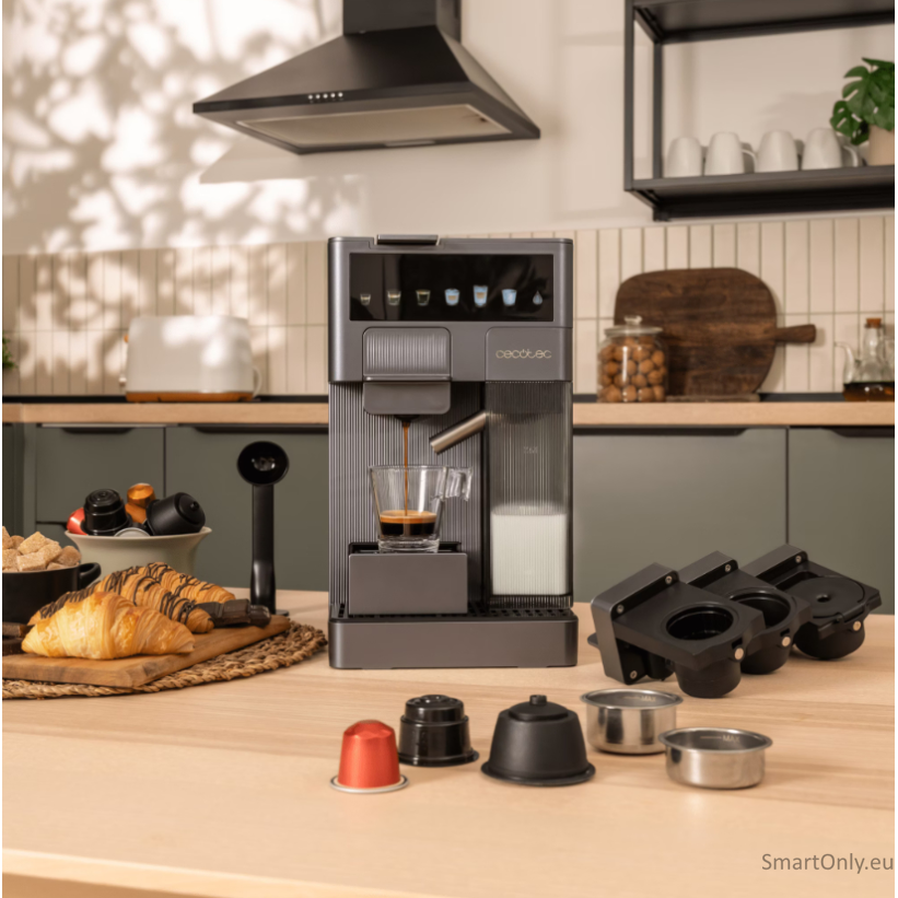 Cecotec Coffee machine | FreeStyle Latte T | Pump pressure 20 bar | Built-in milk frother | Automatic | Grey | 1350 W 2 Cecotec Coffee machine | FreeStyle Latte T | Pump pressure 20 bar | Built-in milk frother | Automatic | Grey | 1350 W 2