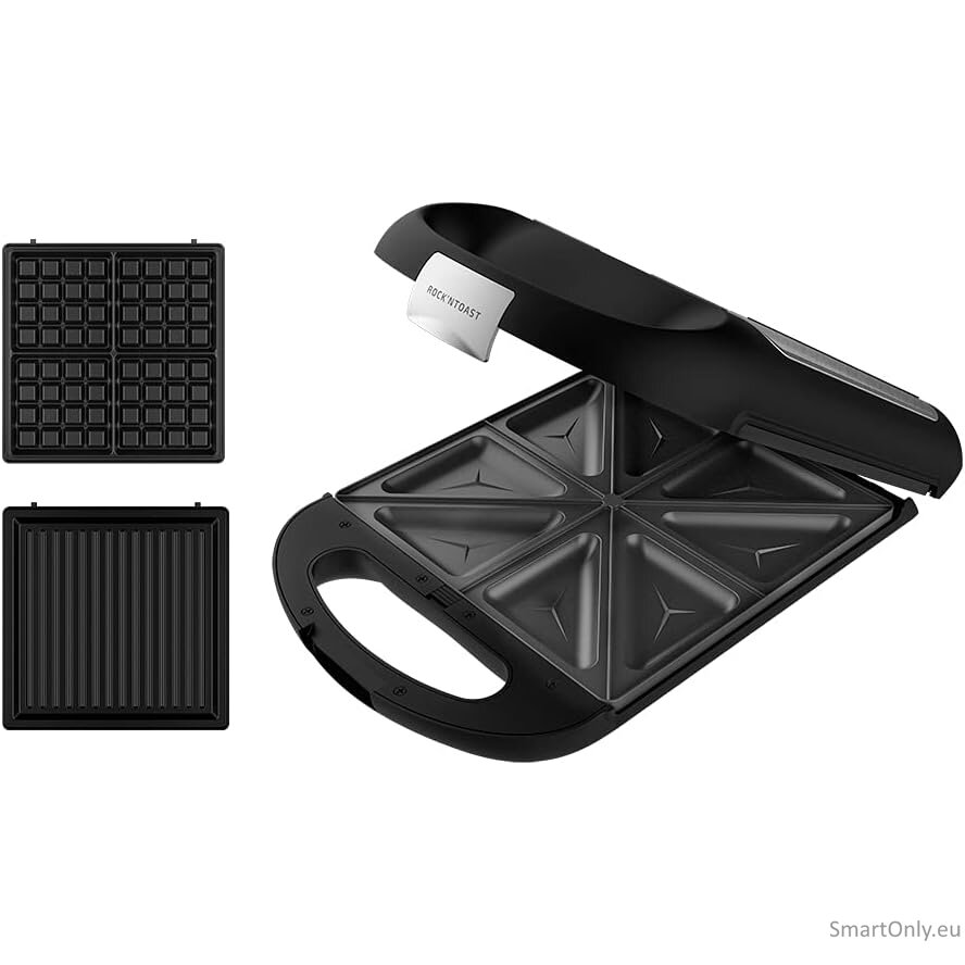 Cecotec Sandwich Maker | Rock'nToast Family 3in1 | 1500 W | Number of plates 3 | Black Cecotec Sandwich Maker | Rock'nToast Family 3in1 | 1500 W | Number of plates 3 | Black