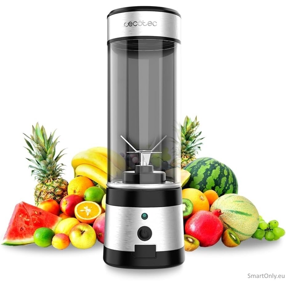 Cecotec Smoothie Blender | WanderlustMix USB | Portable | 126 W | Jar capacity 0.4 L | Ice crushing | Inox 5 Cecotec Smoothie Blender | WanderlustMix USB | Portable | 126 W | Jar capacity 0.4 L | Ice crushing | Inox 5