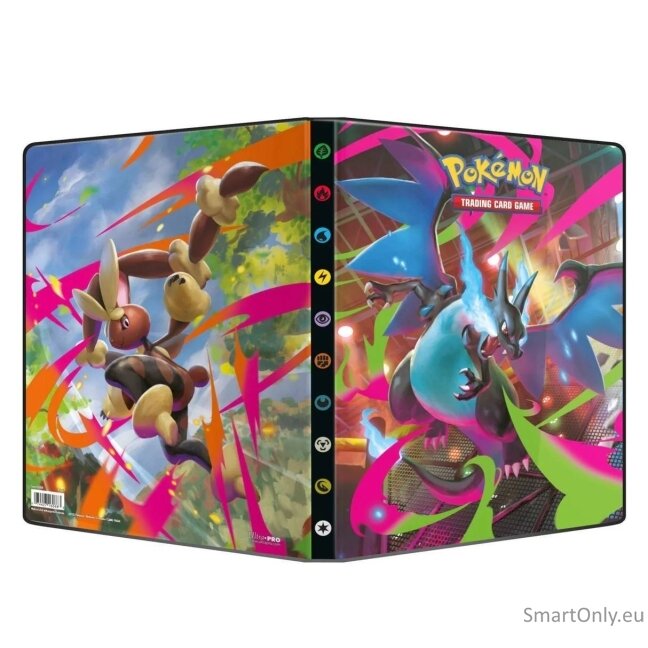 Charizard X ir Lopunny Mega kortelių albumas 9-kišenių albumas Pokémon kortelėms Ultra Pro 2