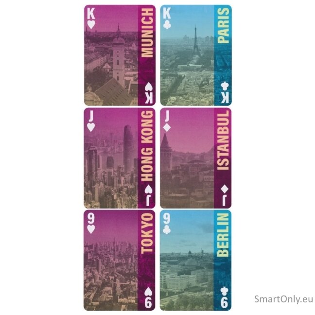 Cities of the World žaidimo kortos Bicycle 4 Cities of the World žaidimo kortos Bicycle 4