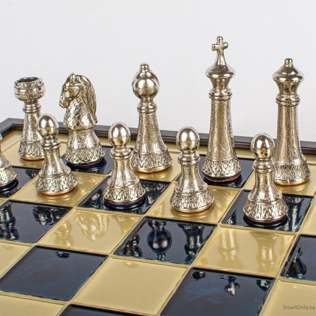 Classic Metal Staunton metal chess set with a 41cm board Manopoulos 3 Classic Metal Staunton metal chess set with a 41cm board Manopoulos 3